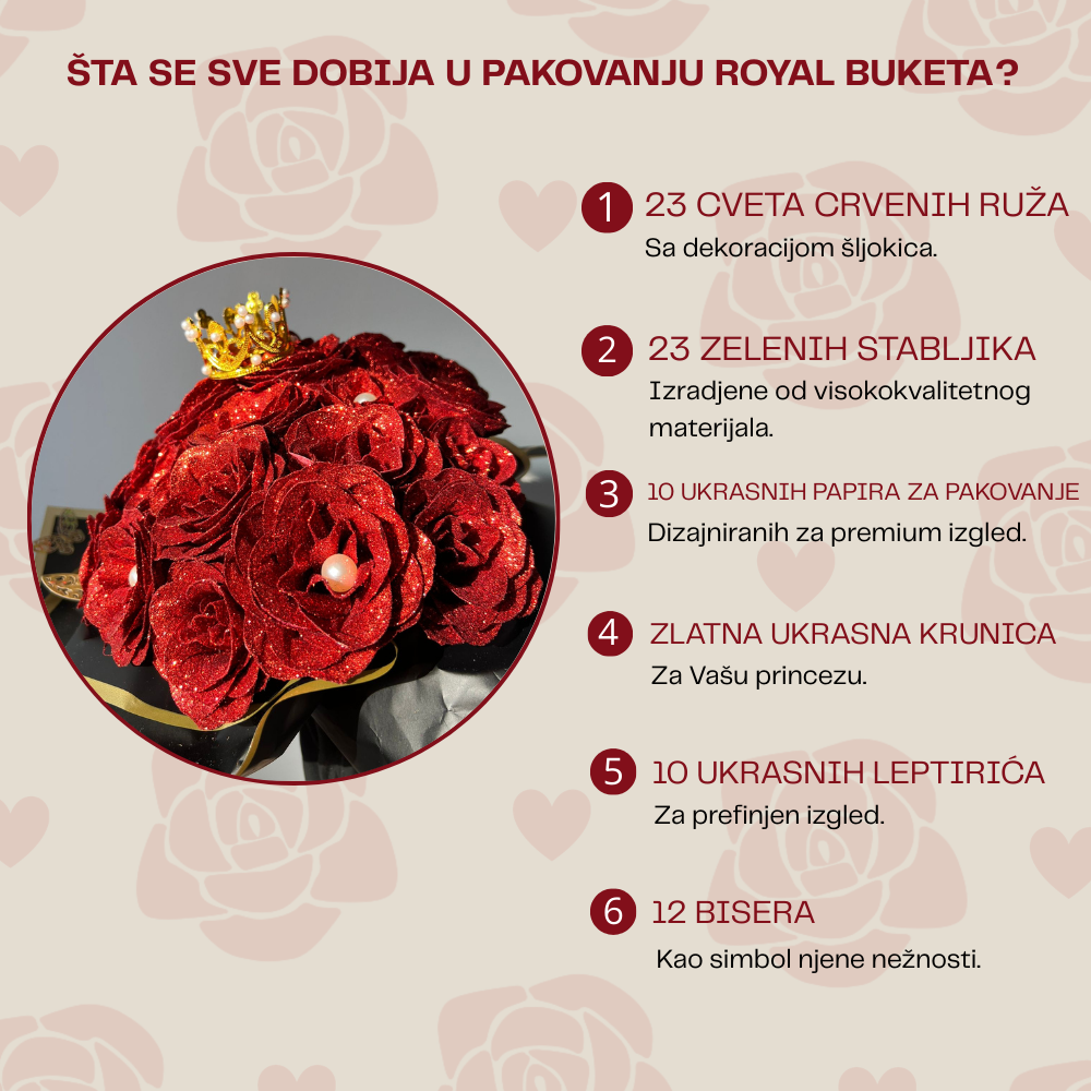 ROYAL BUKET - 23 VEČNIH RUŽA